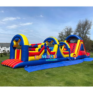 <span class=keywords><strong>Carrera</strong></span> de Obstáculos Inflable para Alquiler en Fiestas, Parque de Aventuras al Aire Libre, Castillo Inflable con Tobogán y Obstáculos - Product Image 1