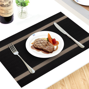 PVC Waterproof Oil Proof <b>Placemat</b> <b>Rectangle</b> Gold Thread Texture Heat Insulating Table Mat For Hotel Restaurant Use - Product Image 4