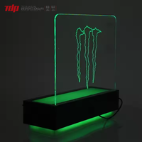 Base d'affichage de boissons LED verte TERMEIN, support lumineux en acrylique pour bouteilles de vin, idéal pour les événements en boîte de nuit
