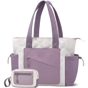 Multifunctional Shopping <b>Bag</b> Water Resistance Quilted Puffer Tote Handbag s - Product Image 5