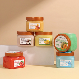 Scrub Corpo Personalizzato Biologico Vegano Sbiancante Idratante <span class=keywords><strong>Gommage</strong></span> Corporel Esfoliante alla Frutta con Sale e Zucchero al Melone Hami - Product Image 1