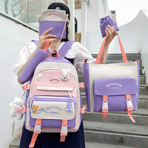 Vente en gros à bas prix, sacs à dos scolaires de haute qualité pour adolescentes, ensemble de cinq sacs pour étudiantes - Product Image 4