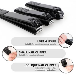 China Best Selling 4pcs Black Metal Manicure Pedicure <b>Nail</b> Clipper <b>Set</b> With Tin Box Pack - Product Image 3