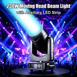 Projecteur à tête mobile Sharpy Beam 7r 230W B22 RGBW avec anneau halo, super lumineux, double prisme à 24 facettes, DMX512, CCT 3200-5600K, pour discothèque, DJ, bar - Product Image 2