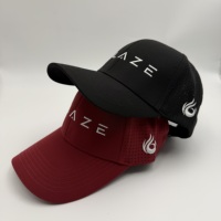 Gorras de Béisbol Personalizadas Rojas y Negras al por Mayor, Unisex, Casuales, con Logotipo Bordado, de 5 y 6 Paneles, de Tela de Rizo, Transpirables y de Secado Rápido