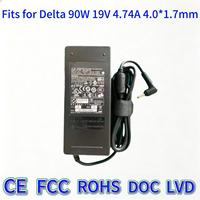 Adaptateur secteur 90W 19V 4.74A avec embout DC 4.0 1.7mm, chargeur de remplacement compatible avec les ordinateurs portables de jeu Delta ADP 90SB Lenovo IdeaPad