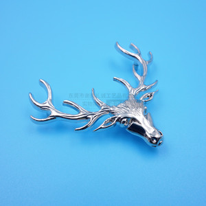 Crochet en forme de tête de cerf en métal, alliage de zinc, 45 mm, décoration de sac, fixation murale - Product Image 3