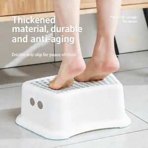 Multifunctional Anti Slip Step <strong>Stool</strong> C Shaped <strong>Storage</strong> Safe Odorless PP Material <strong>Bathroom</strong> Toilet Kitchen Foot <strong>Stool</strong> - Product Image 3