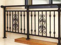 Garde-corps commercial architectural moderne en acier inoxydable durable et fer forgé, couleur personnalisée, thermolaqué, pour balcon, terrasse et escalier