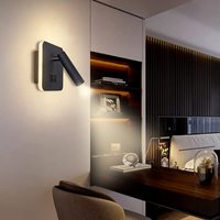 Applique murale LED à 325 degrés lampes murales réglables pour hôtel chambre chevet étude lire éclairage avec interrupteur applique murale led