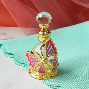 15ml ưa thích bằng sáng chế kim loại bướm Nước hoa chai thủy tinh rỗng tinh dầu attar chai túi quà tặng trang trí nhà #15105 - Product Image 3
