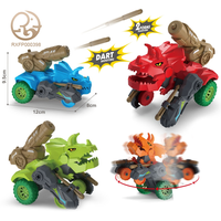 Voiture de course militaire à tirer en arrière en forme de dinosaure, jouet éducatif en plastique de haute qualité pour enfants, véhicules de dessin animé