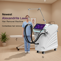 Pour les cliniques dermatologiques : Laser Alexandrite médical certifié CE 755 nm et 1064 nm pour l'épilation permanente.