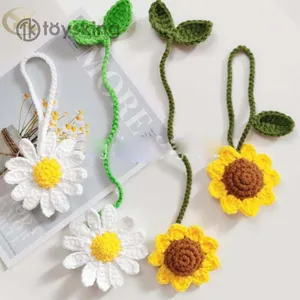 ToysKing-Colgante <span class=keywords><strong>de</strong></span> girasol hecho a mano, decoración <span class=keywords><strong>de</strong></span> ganchillo, personalizado, <span class=keywords><strong>de</strong></span> fábrica, para tienda - Product Image 1