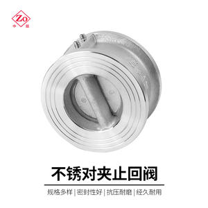 Clapet anti-retour à double disque H76 en acier inoxydable 304, type wafer, à opercule papillon, pour milieux pétroliers - Product Image 3