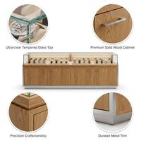 Vitrine de luxe personnalisée en bois et verre pour montres avec éclairage LED et verrouillage
