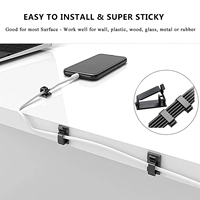 Kit de Gestión de Cables de Escritorio Reutilizable de 204 Piezas, Organizador de Cables de Plástico y Clips para Cables Eléctricos para el Hogar y la Oficina