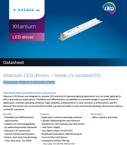 ซีไทเทเนียม 75W 0.7-2A 54V 230V 75W 0.7‑2A 54V 230V ไดร์เวอร์ LED กระแสคงที่ DALI Touch Dim Programmable Linear Light - Product Image 2