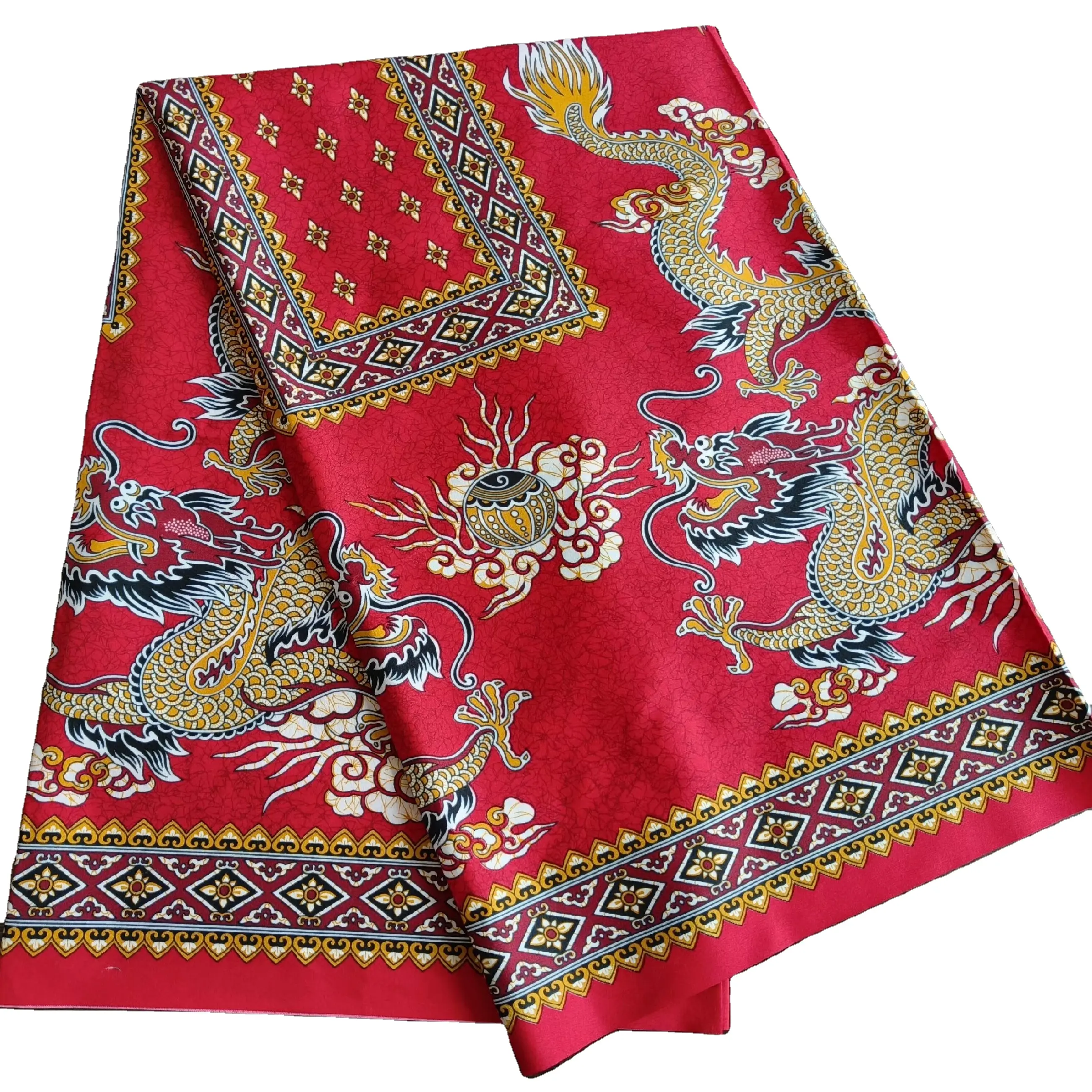 Venda por atacado de novo design de tecido de bico thai tradicional para mulheres 100% poliéster para thai sarong