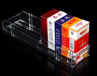 Étagère de présentation de cigarettes autoportante en plastique pré-assemblée avec poussoir à ressort, étagères personnalisables, vente en gros d'usine