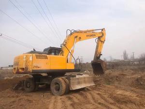Excavadora Usada en Venta, Excavadora de Ruedas Hyundai 210W-7 de 21 Toneladas, Excavadora de Ruedas 210 220 para Construcción en Venta en Shanghái - Product Image 4