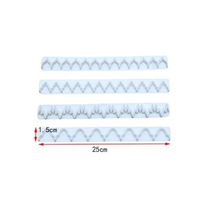 Lixsun 4 pièces/ensemble Fondant Cutter Embosser gâteau Sugarcraft outils pour gâteau pâte <span class=keywords><strong>à</strong></span> <span class=keywords><strong>sucre</strong></span> Fondant décoration - Product Image 4