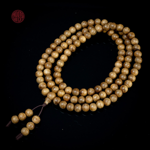Bracelet de prière authentique en bois d'agar, 108 perles de 7 mm, qualité 1, Oud naturel, bijoux de méditation et de pleine conscience - Product Image 2