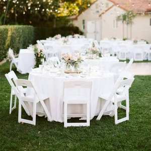 Sillas de Jardín Plegables de Resina Plástica para Banquetes y Bodas, Acolchadas, Blancas, de Diseño Elegante para Exteriores - Product Image 2