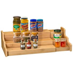 Wholesale 3-Tier Expandable Spice <b>Storage</b> Rack OEM ODM Custom Logo <b>Kitchen</b> Cabinet Pantry Cupboard Seasoning Organizer - Product Image 2