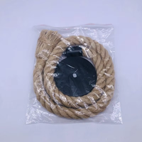 Kit de suspension DIY pour lampe suspendue à tête unique avec cordon en corde de chanvre et douille E27 rétro, fourni directement par l'usine, pour plafond ou baldaquin