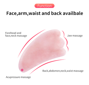 Cristal <span class=keywords><strong>Rose</strong></span> Gua Sha 100% Jade naturel Quartz <span class=keywords><strong>Rose</strong></span> pierre Gua Sha outils de Massage du visage - Product Image 2