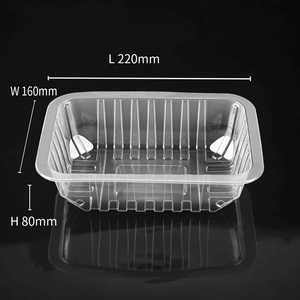 ถาดใส่อาหารสัตว์เลี้ยง PP สีขาวแบบใช้แล้วทิ้งเป็นมิตรกับสิ่งแวดล้อมภาชนะใส่อาหารยอดนิยมในธุรกิจอาหาร - Product Image 1