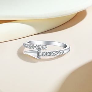 Anillos de Plata de Ley 925 en Existencia para Dropshipping, Anillos con Logotipo Personalizado, Anillos de Circonita Cúbica, Joyería de Compromiso de Boda, Anillos de Novia para Mujer - Product Image 4