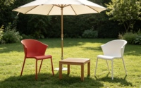 Chaise de salle à manger moderne en plastique légère et portable avec accoudoirs et dossier ergonomique, empilable, imperméable, pour la maison, le bureau et l'école