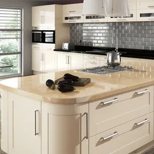 Armoire de cuisine en bois massif de haute qualité armoire de cuisine en verre pleine haute conception libre armoires en bouleau