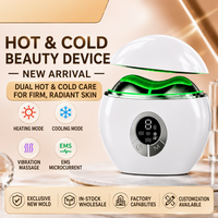 Masseur électrique raffermissant visage et cou, thérapie par lumière rouge chaude et froide, outil facial Gua Sha pour usage domestique, soin des yeux