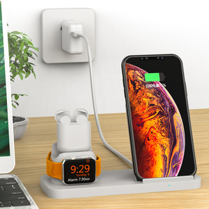 3 in 1 10 W Qi Hızlı Telefon Kablosuz Şarj Standı iPhone Xs/Xs Max/XR/ x/8/8 Plus/Samsung S9 S8 + Apple Watch Serisi 1/2/3/ 4 - Product Image 3