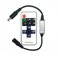 DC5-24V Mini 11 touches RF sans fil Led télécommande Led gradateur pour bande lumineuse couleur unique SMD5050/3528/5730/3014