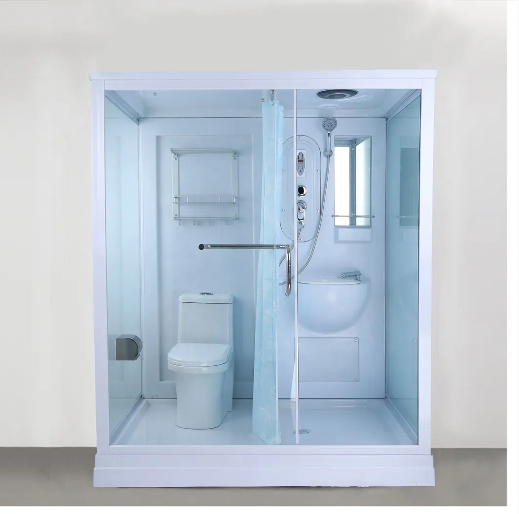 Cabine de douche portable de luxe, en plastique, robuste, portable, pour salle de bain, toilette, cabine