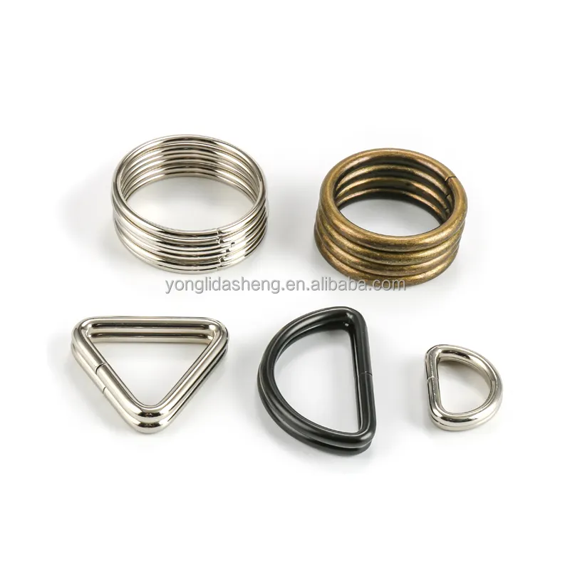 Alloy Slide Adjustable Strap Hook Custom Belt Loop metal brass D Ring Buckle For Handbag Sale O Ring hardware manufacturer