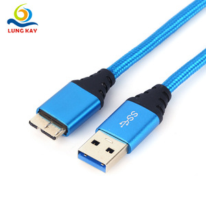 Cable de datos USB 3.0 a Micro USB de Lung Kay, trenzado de nailon, para teléfono móvil y disco duro externo - Product Image 1