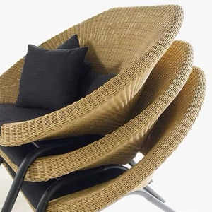 Conjunto de Sofás de Jardín de Lujo Moderno, Sofá de Exterior de Aluminio, Conjuntos de Ratán Asequibles, Conjuntos de Comodidad para Todo el Año para Patio de Restaurante - Product Image 5