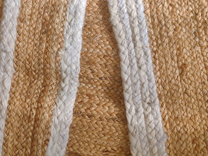 Natural Beige White Jute Area <b>Rug</b> Handwoven Geometric Boho Farmhouse Carpet <b>Rustic</b> Home Decor for Livig Room Bedroom Entryway - Product Image 3