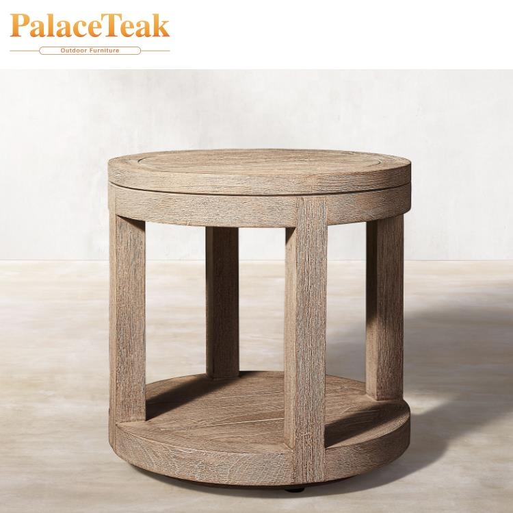 Тиковая древесина оптом или под заказ, Лидер продаж, роскошная простая уличная мебель в стиле ретро, садовая прочная мебель из тикового дерева для боковых столов