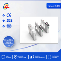 Barrera de Acceso Abatible de Acero Inoxidable 304 con Control de Acceso por RFID, Código QR y Reconocimiento Facial, 35 Personas/min, IP65, para Metro y Turismo