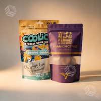 Sacs refermables en plastique réutilisables imprimés sur mesure, mini-sachets à fermeture éclair thermoscellable, sachets en Mylar aluminisé anti-odeur