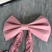 Toile de fond en tissu rose à nœuds papillon à prix avantageux, idéale pour mur de fleurs et nœuds papillon pour fête d'anniversaire d'enfants