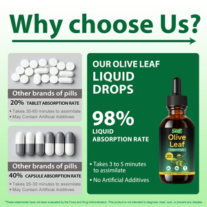 Lenm Private Label 60ml Vegan Organic Olive Leaf Extract Liquid Drops Immune Support Oleuropein <strong>Supplement</strong> for Men &amp; Women - Product Image 5