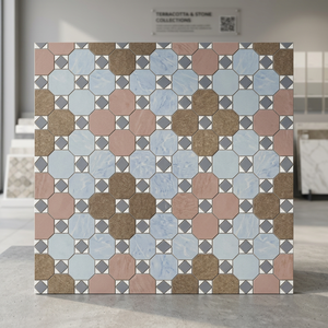 Série Punch Terrazzo marron Carrelage fait main 300x300mm Design intérieur extérieur émaillé 3D - Product Image 3
