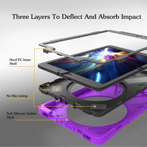 Hot bán sang trọng Cover quay lại trường hợp máy tính bảng chống sốc cho Samsung Galaxy Tab S3 9.7 inch T820 Silicone đứng dây đeo tay trường hợp - Product Image 5